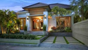 rumah 8x12 dengan taman depan