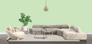 warna cat ruang tamu sage green
