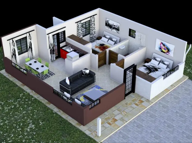 denah rumah type 45
