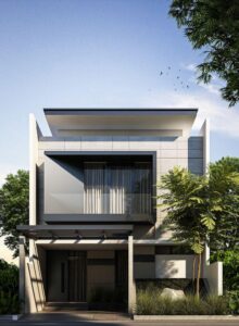 rumah minimalis balkon