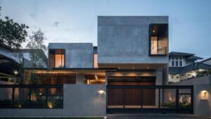 rumah minimalis modern industrial