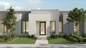 rumah minimalis taman depan