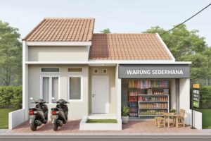 desain warung di teras rumah