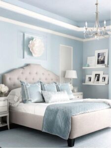 warna cat tembok blue ice dan putih