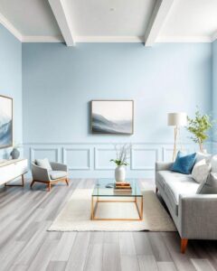 warna cat tembok blue ice dan abu