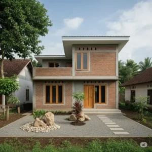 rumah 2 lantai sederhana