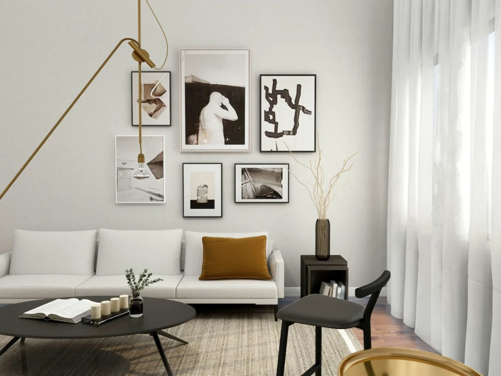 kombinasi warna ivory dan hitam untuk interior rumah