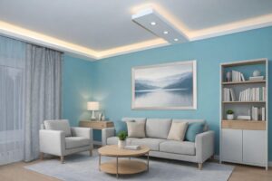 paduan lampu led dan cat interior